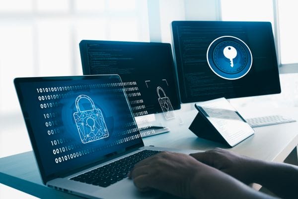 CYBER SECURITY Business technology secure Firewall Antivirus Alert Protection Security and Cyber Security Firewall CEO meeting with company management