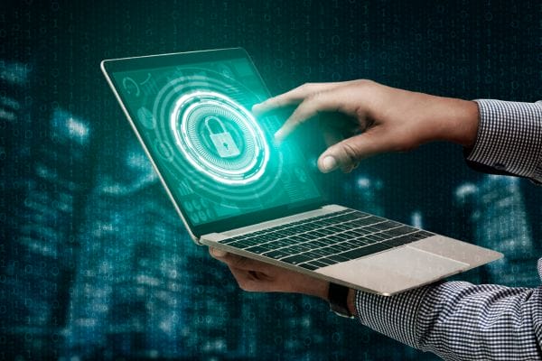 Cyber Security and Digital Data Protection Concept Programmers cooperating brainstorming at information technology company